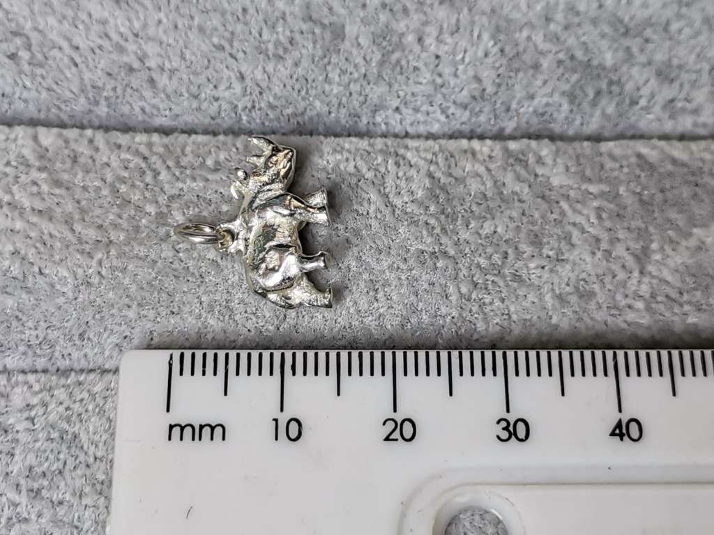 Silver Rhino Pendant