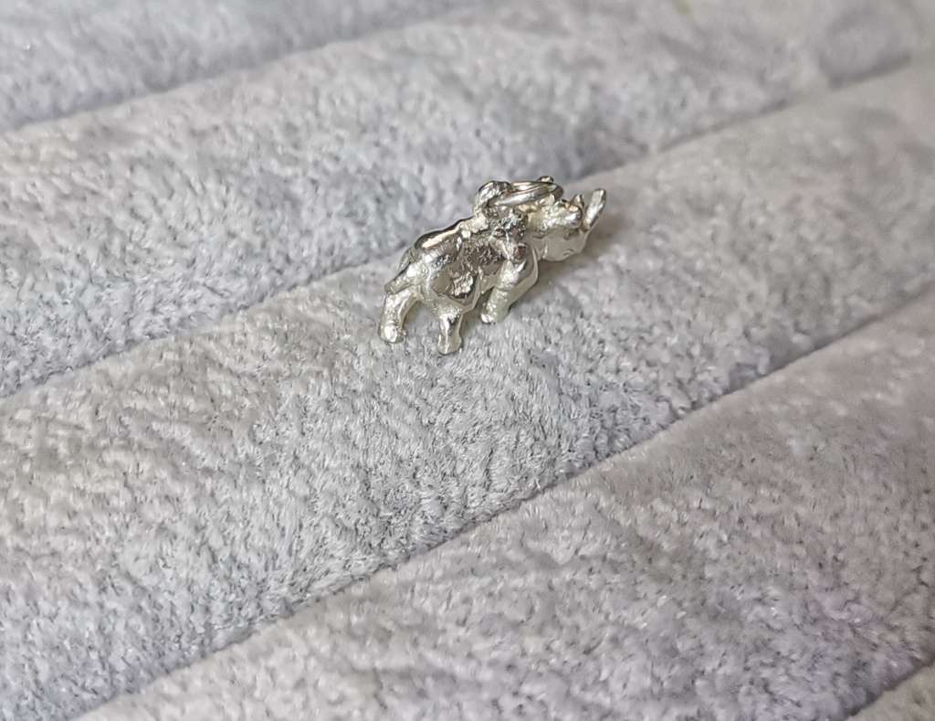 Silver Rhino Pendant