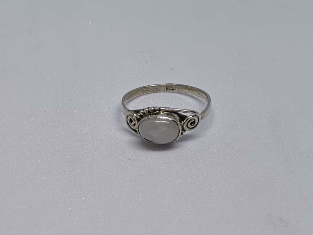 Silver Moonstone Ring