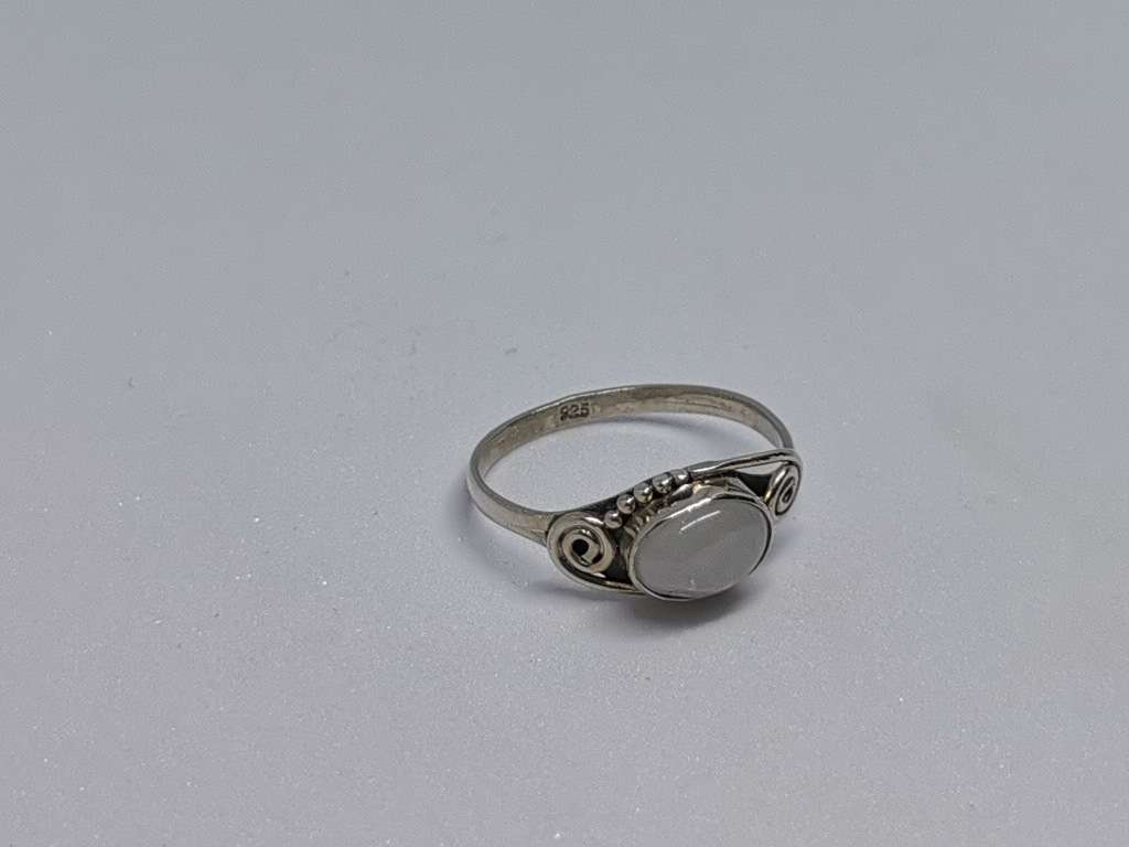 Silver Moonstone Ring