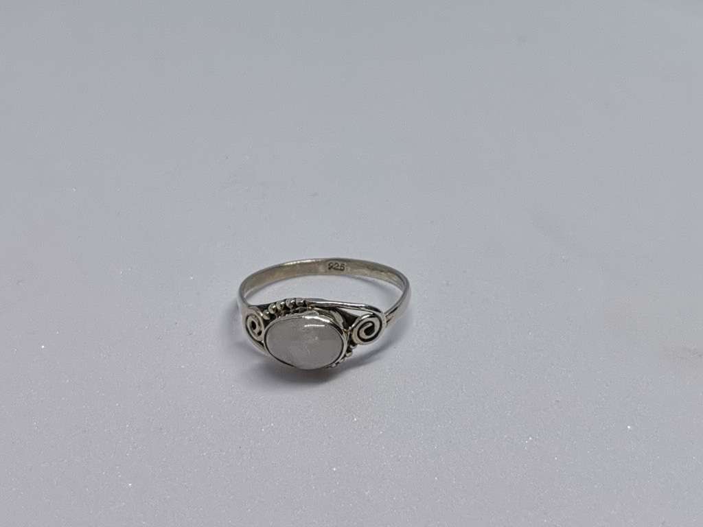 Silver Moonstone Ring