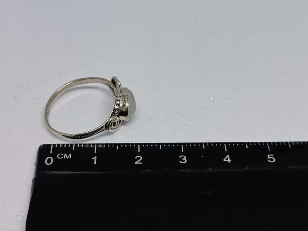 Silver Moonstone Ring