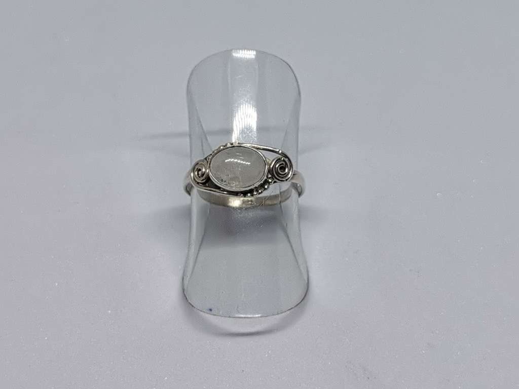 Silver Moonstone Ring