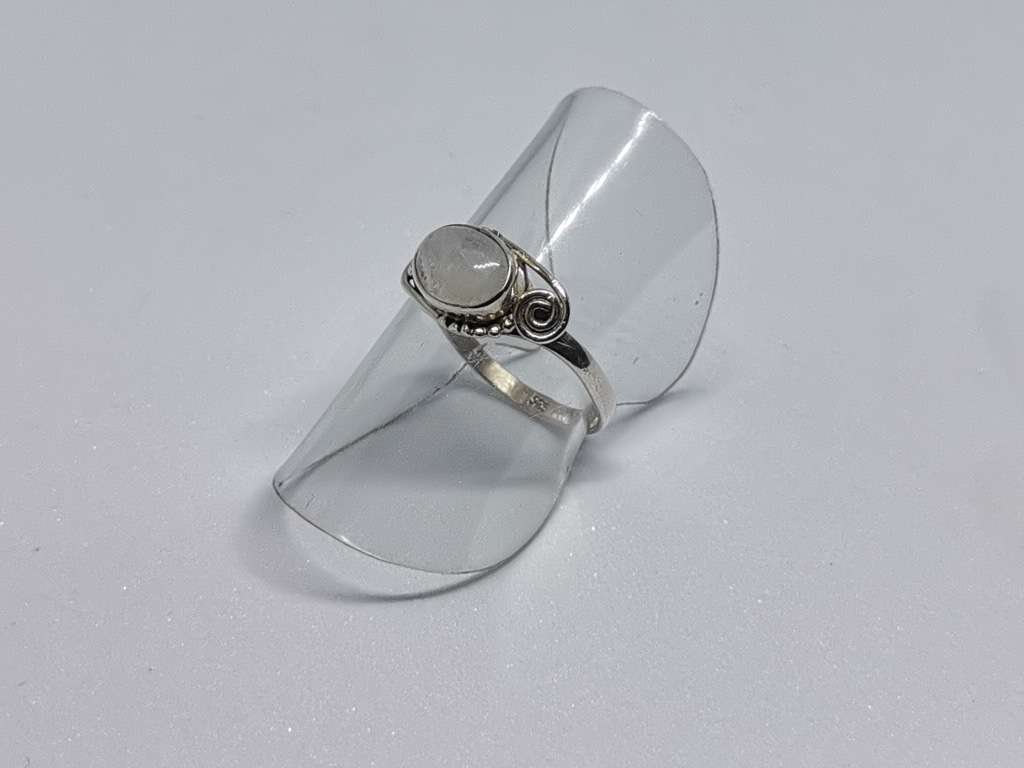 Silver Moonstone Ring