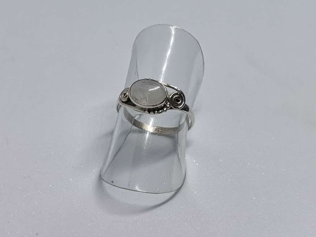 Silver Moonstone Ring