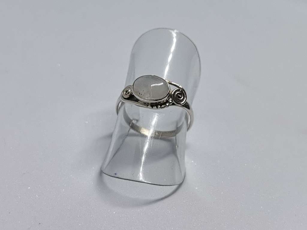 Silver Moonstone Ring