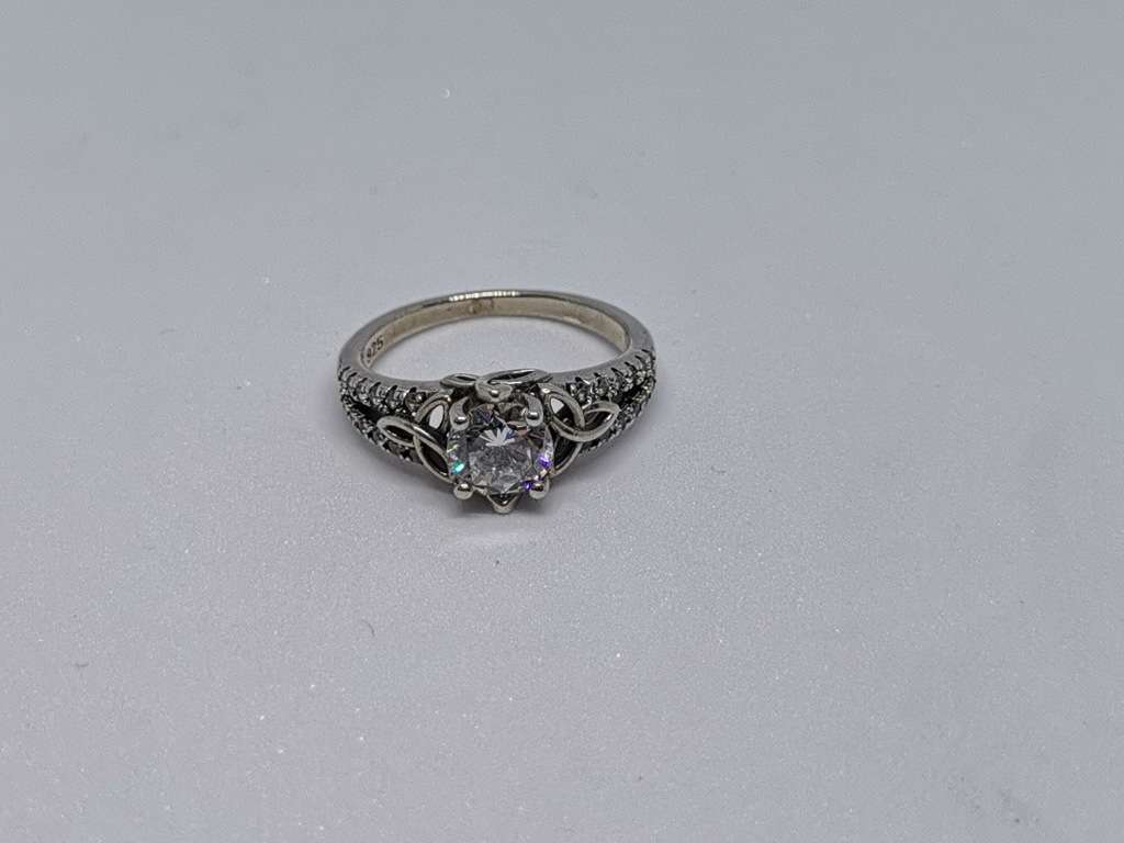 Detailed Silver Ring