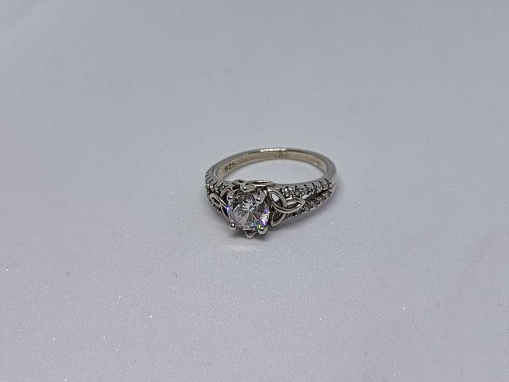 Detailed Silver Ring