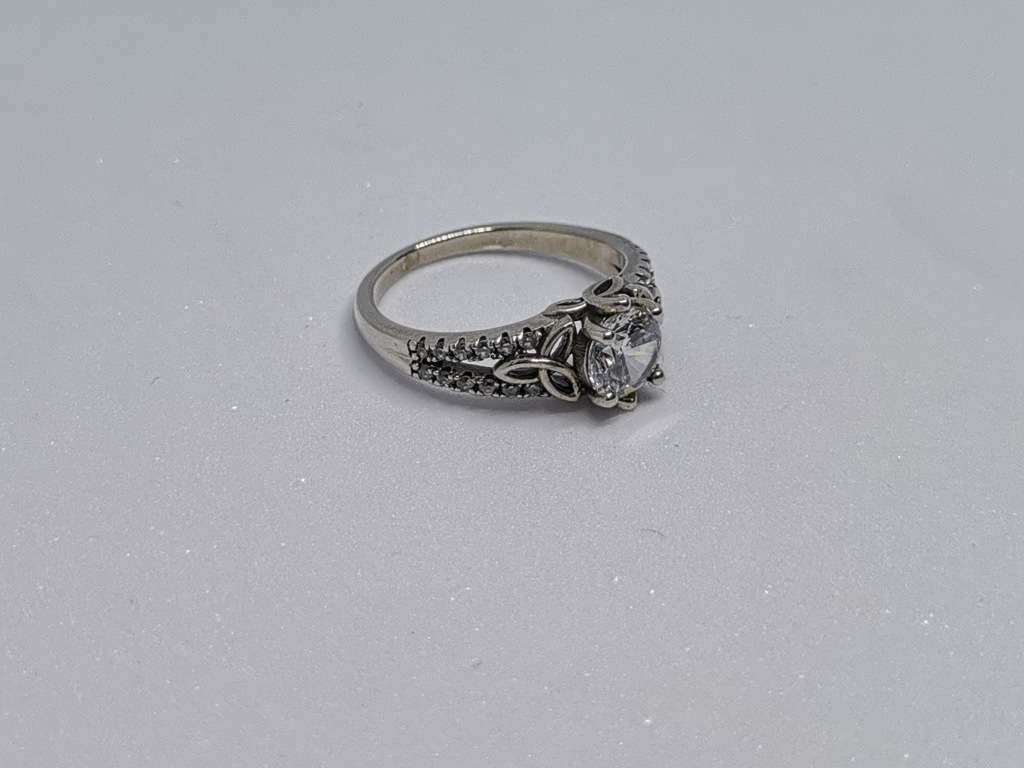 Detailed Silver Ring