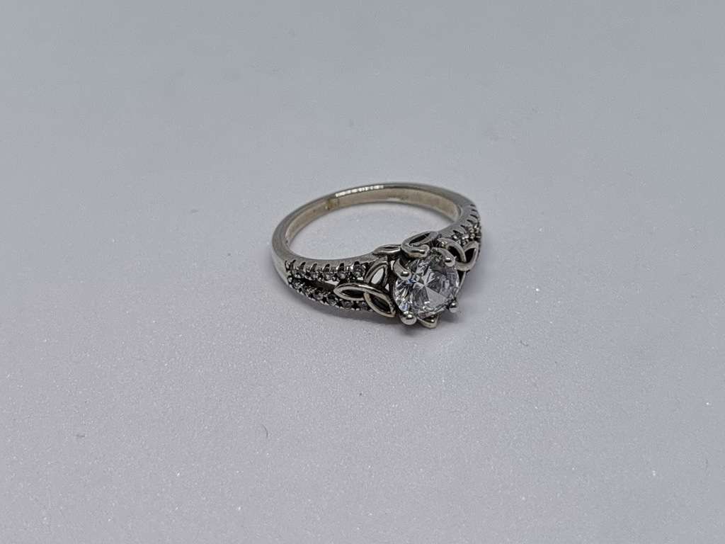 Detailed Silver Ring