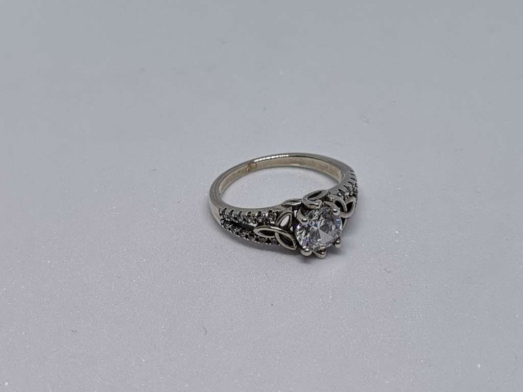 Detailed Silver Ring