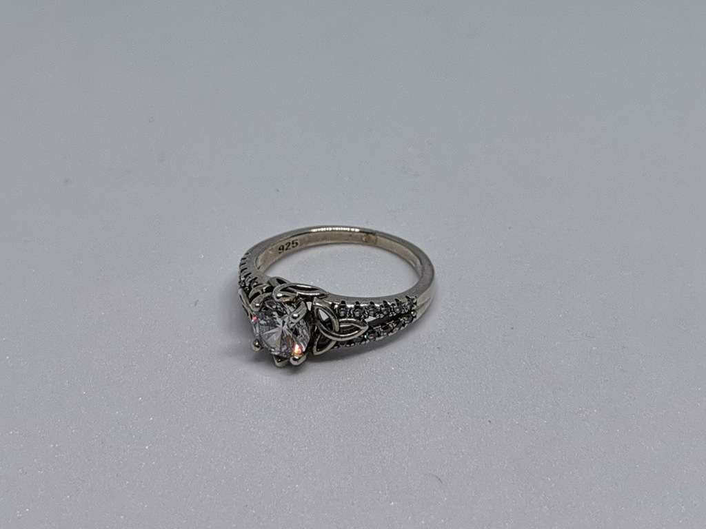 Detailed Silver Ring