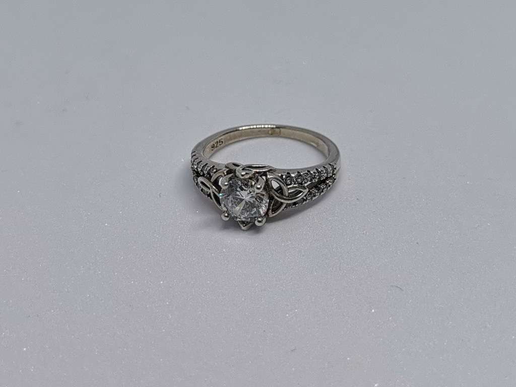 Detailed Silver Ring