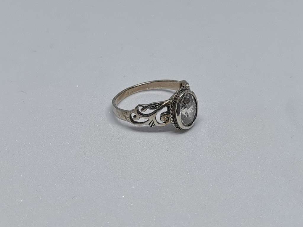 Detailed silver ring