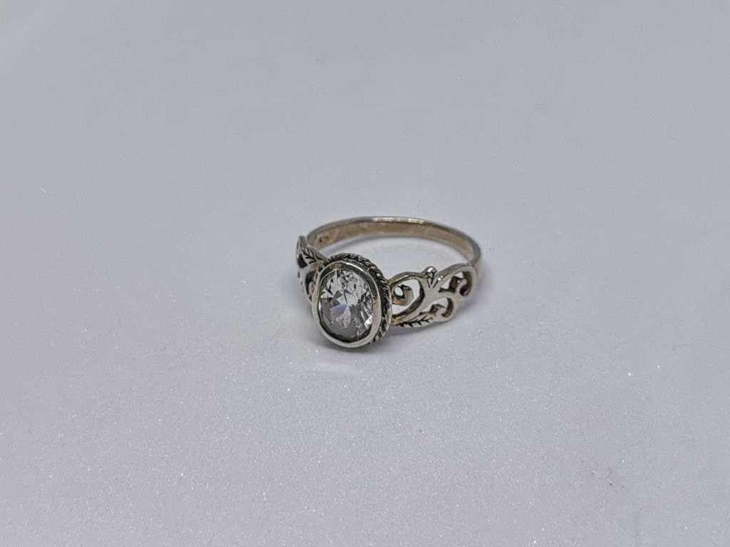 Detailed silver ring