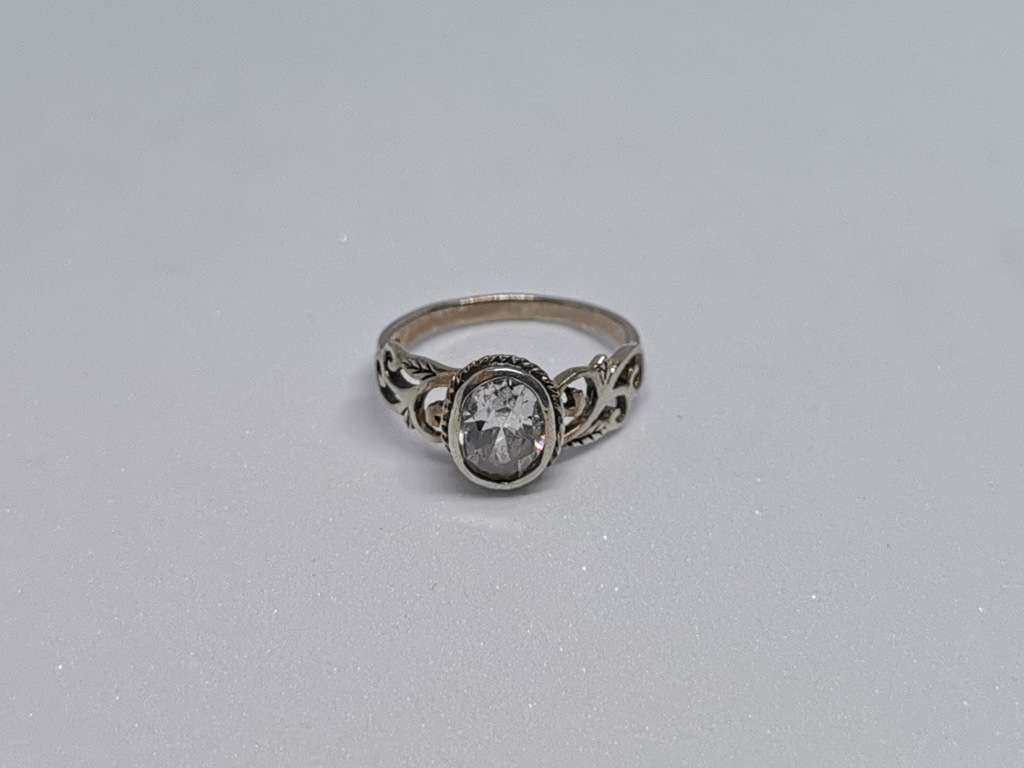 Detailed silver ring