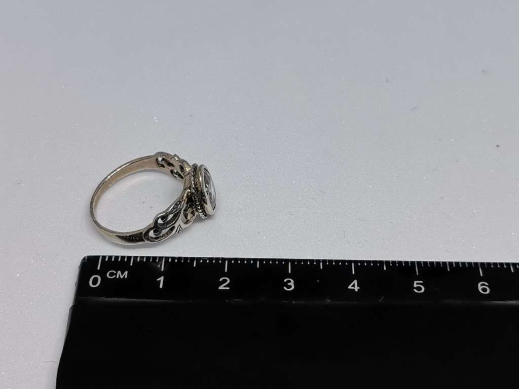 Detailed silver ring