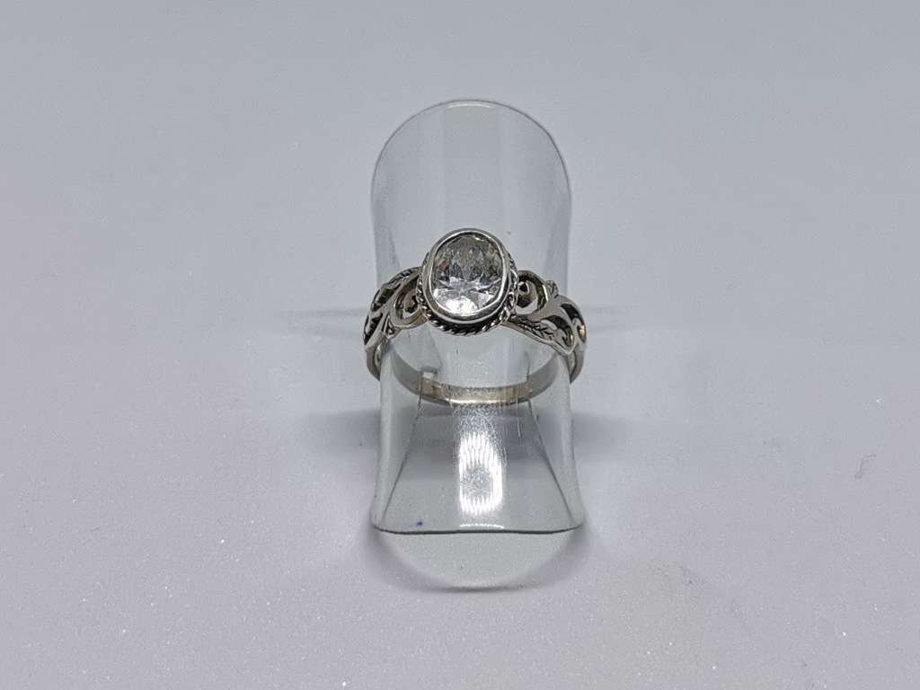Detailed silver ring