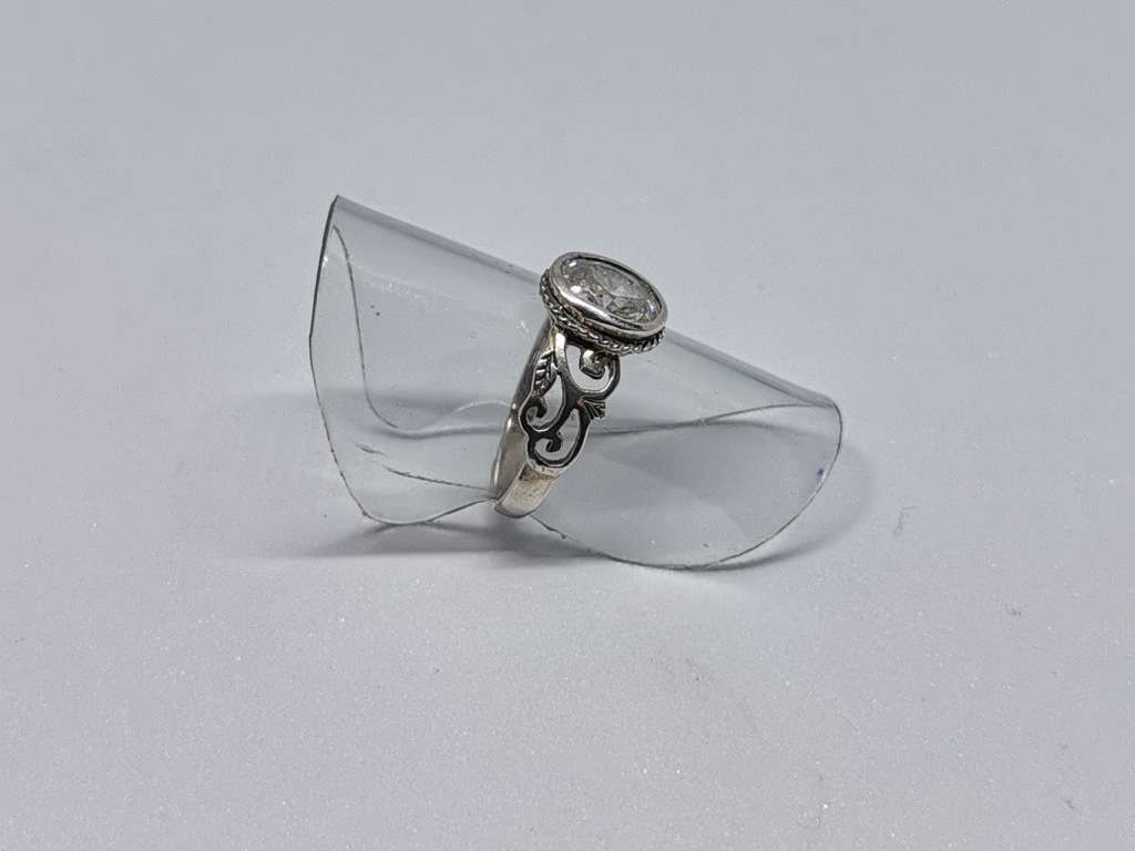 Detailed silver ring