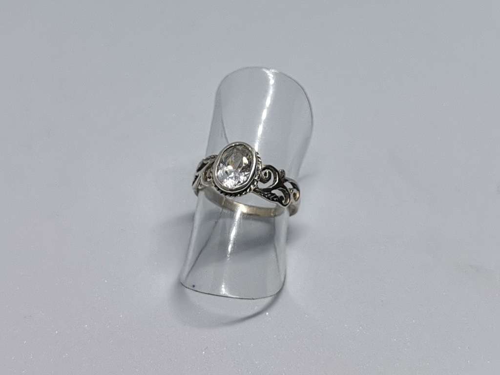 Detailed silver ring