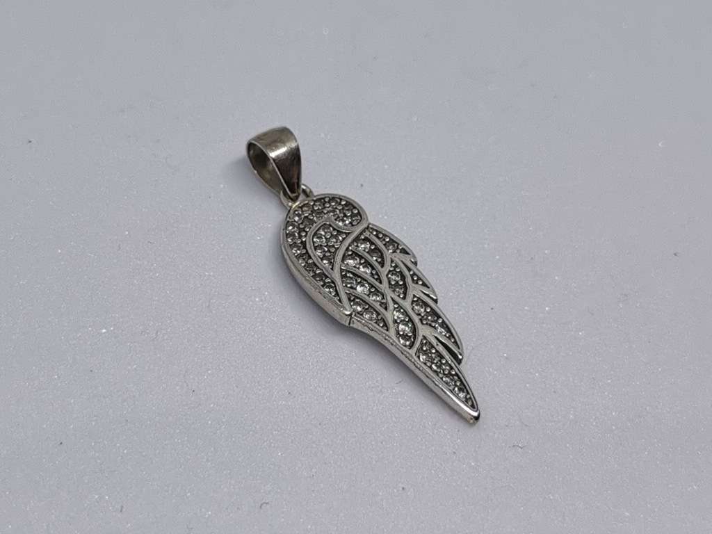 Silver Angel Wing Pendant