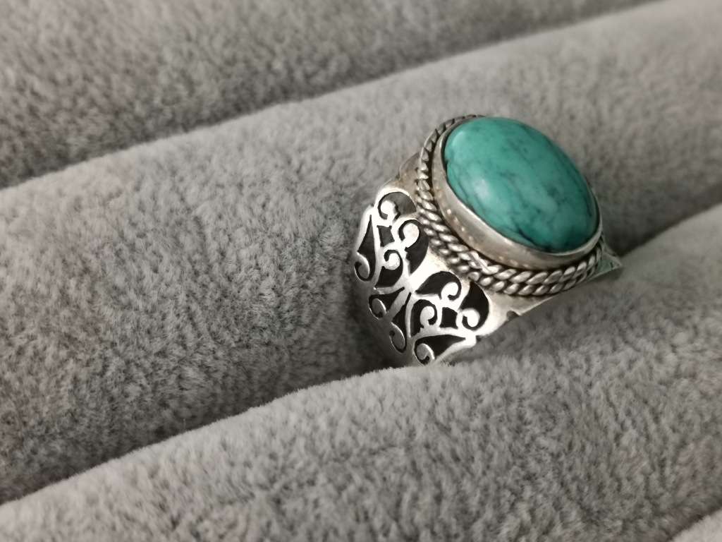 Detailed Silver Ring