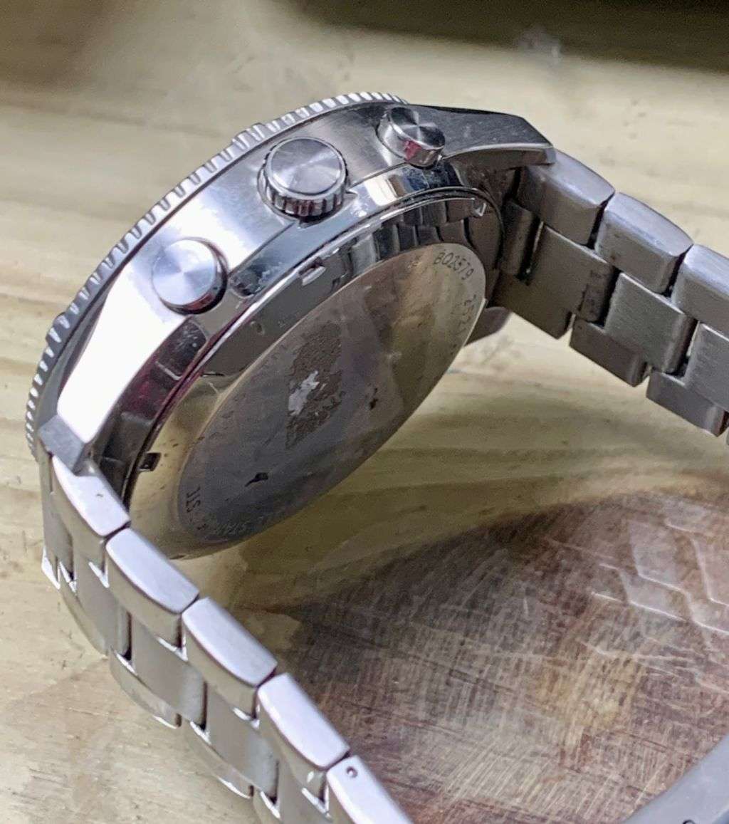 *R1 Auction* Fossil 'Analog & Digital' gent's large watch - All Stainless Steel, Good condition