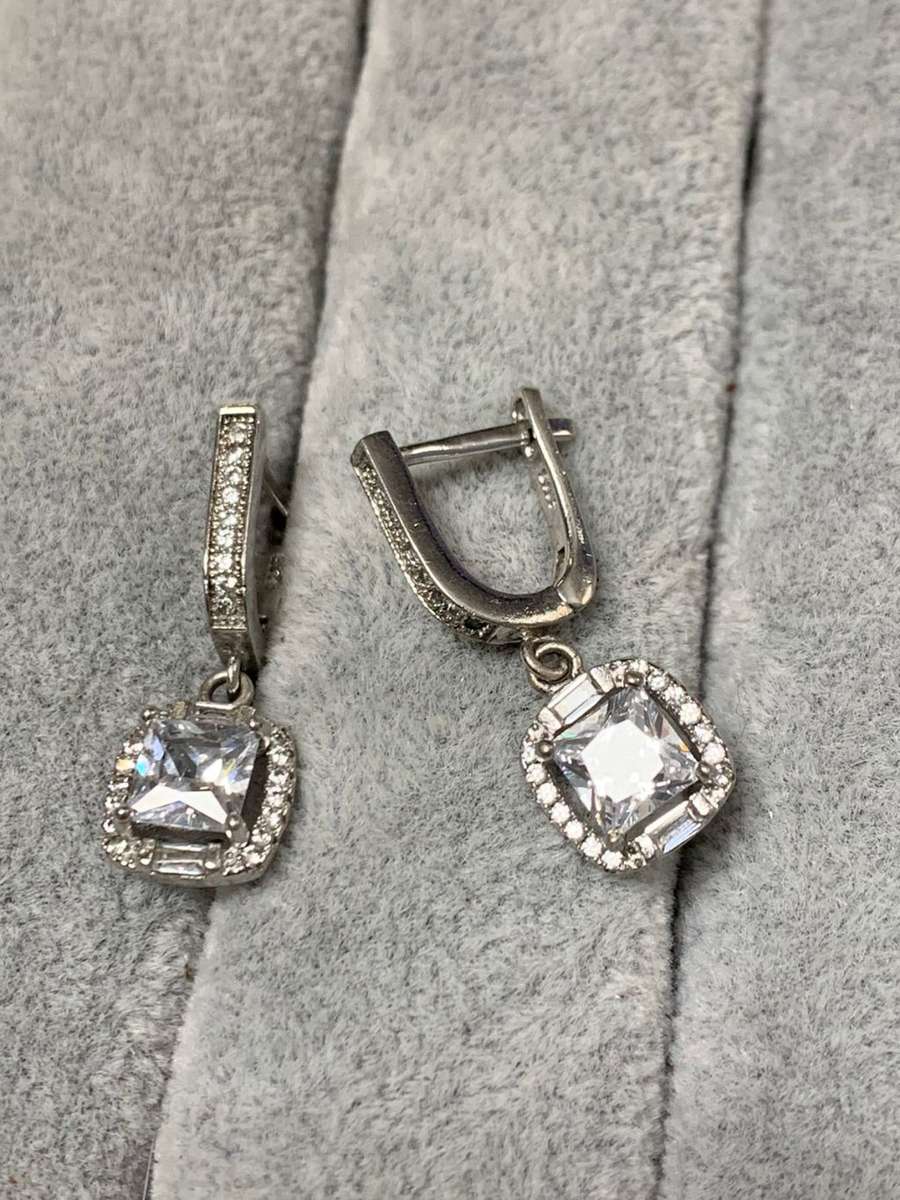 Dazzling Silver Earrings