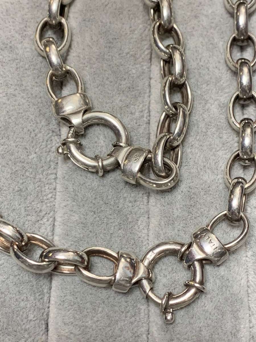 Silver Chain and Bracelet Set