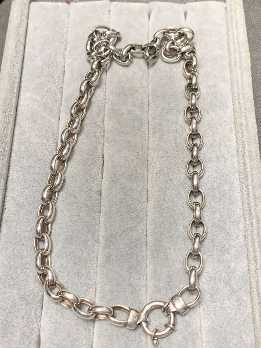 Silver Chain and Bracelet Set
