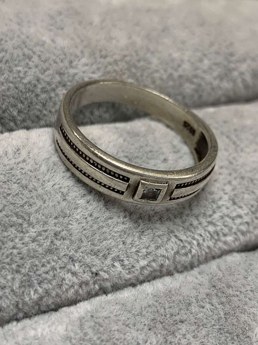 Silver Solitaire Ring