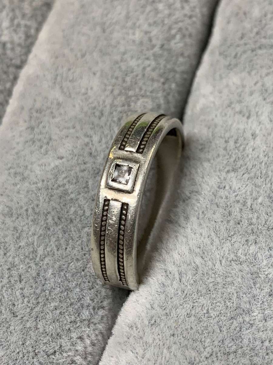 Silver Solitaire Ring