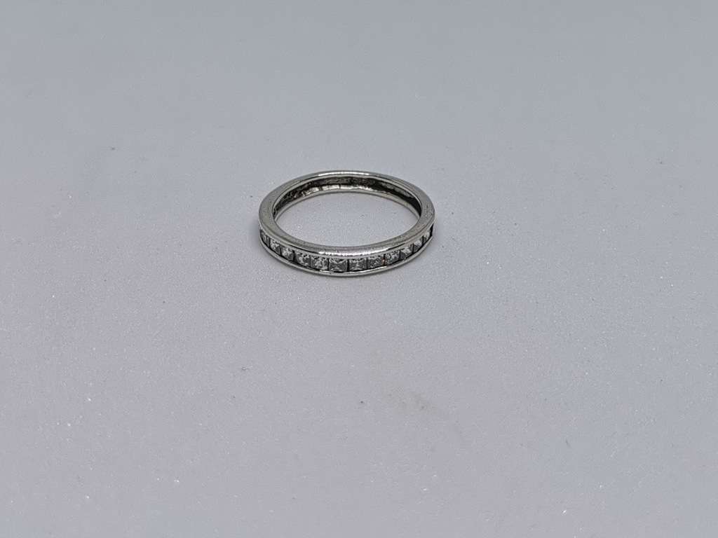 Silver Half-Eternity Ring