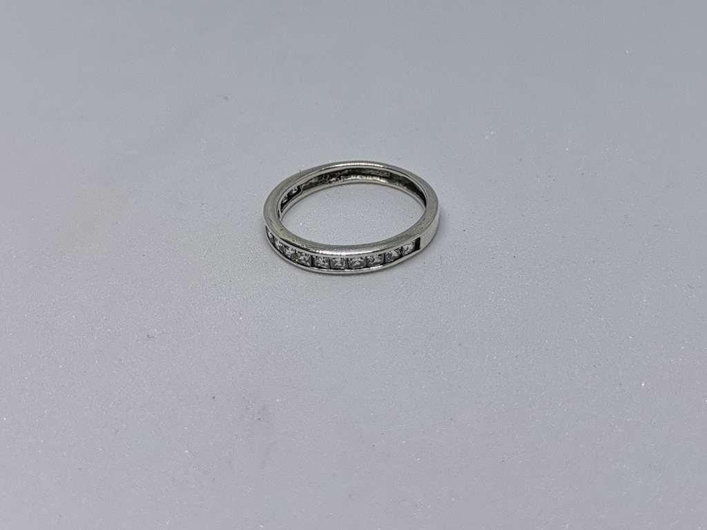 Silver Half-Eternity Ring