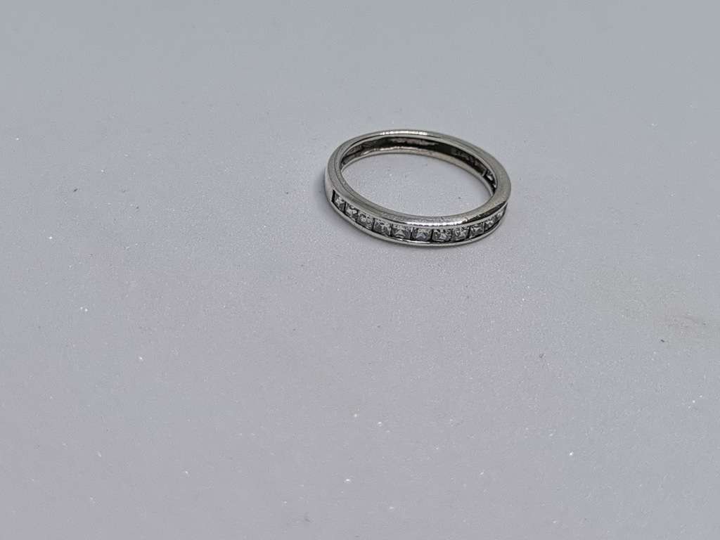 Silver Half-Eternity Ring