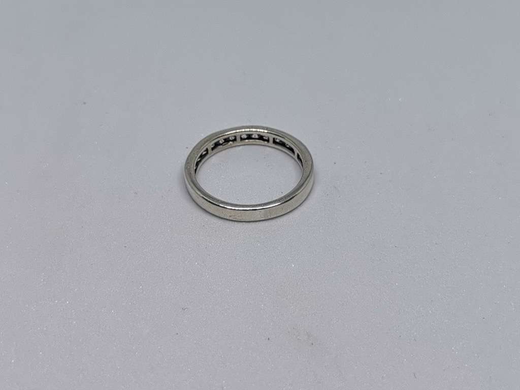 Silver Half-Eternity Ring