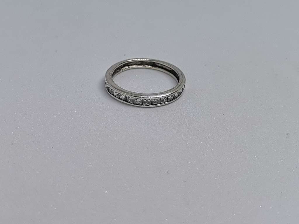 Silver Half-Eternity Ring