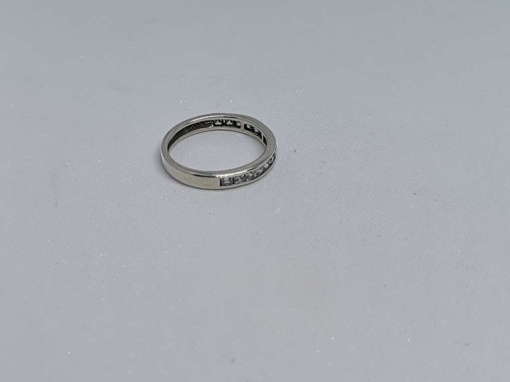 Silver Half-Eternity Ring