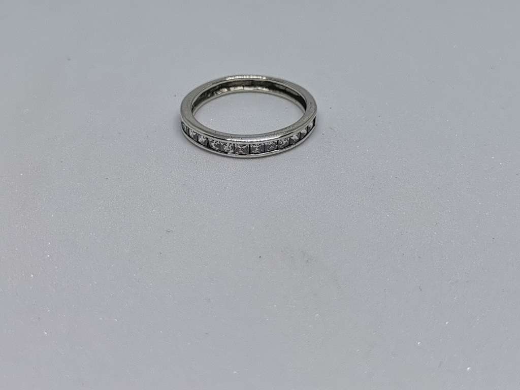 Silver Half-Eternity Ring