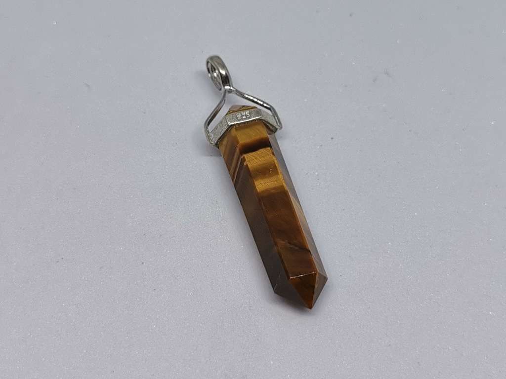 Silver Tiger-Eye Pendant