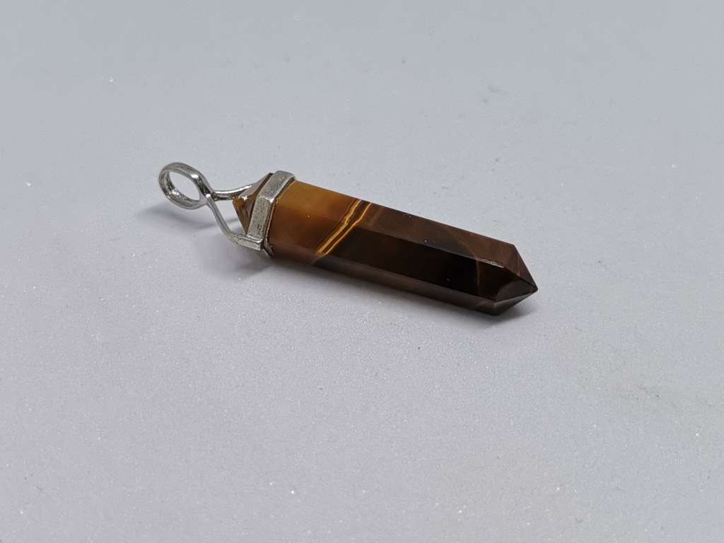 Silver Tiger-Eye Pendant
