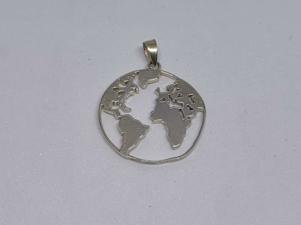 Silver Earth Pendant