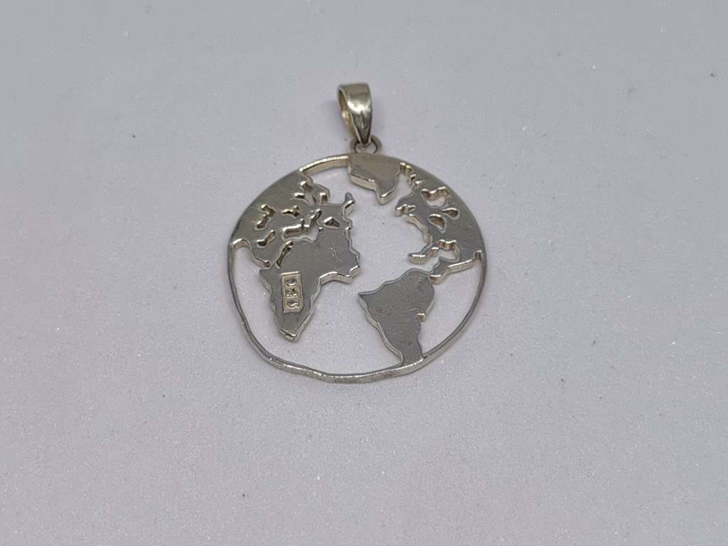 Silver Earth Pendant