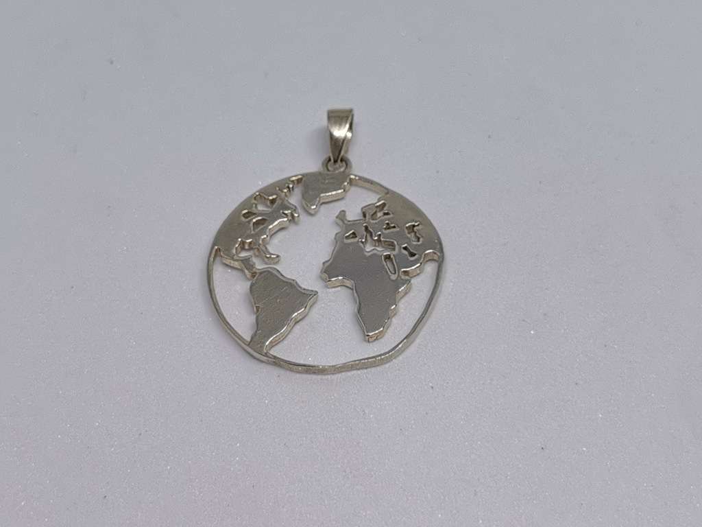 Silver Earth Pendant