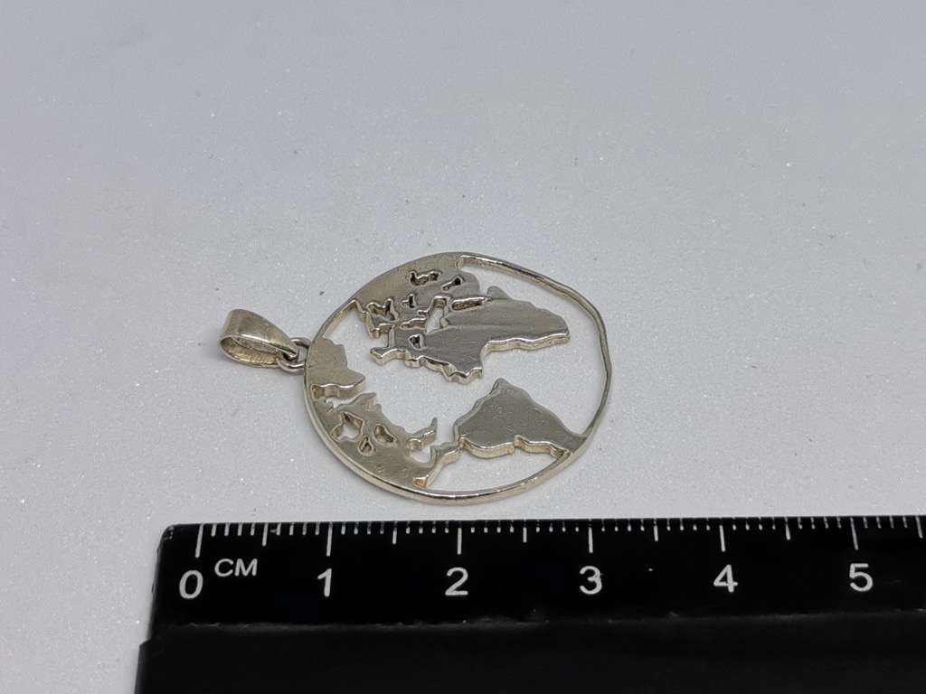 Silver Earth Pendant