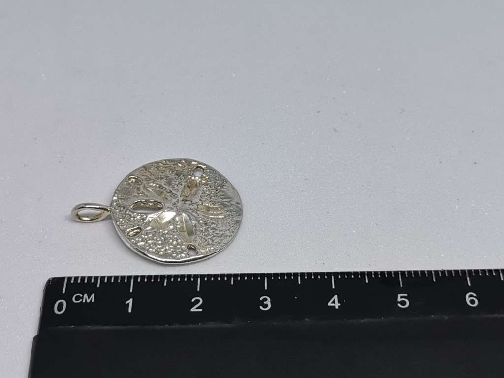 Silver Pansy Shell Pendant