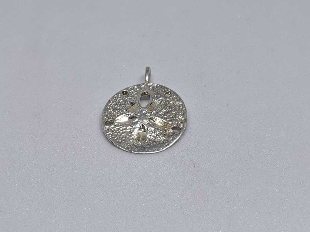 Silver Pansy Shell Pendant