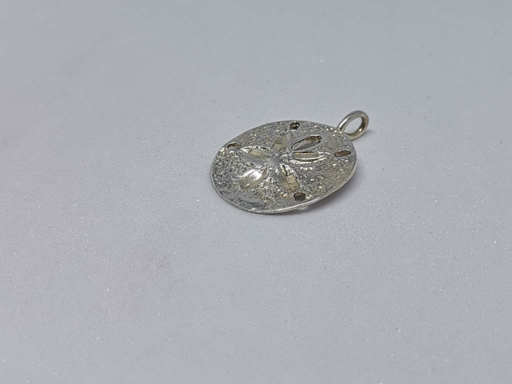 Silver Pansy Shell Pendant