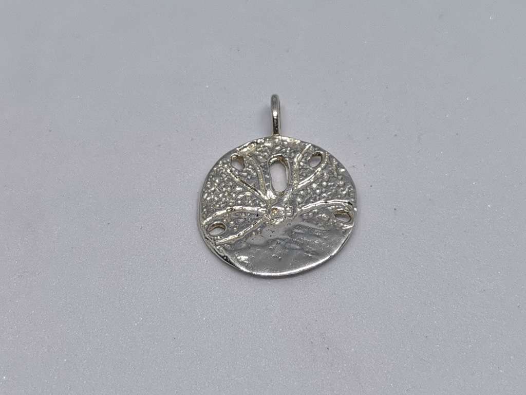 Silver Pansy Shell Pendant