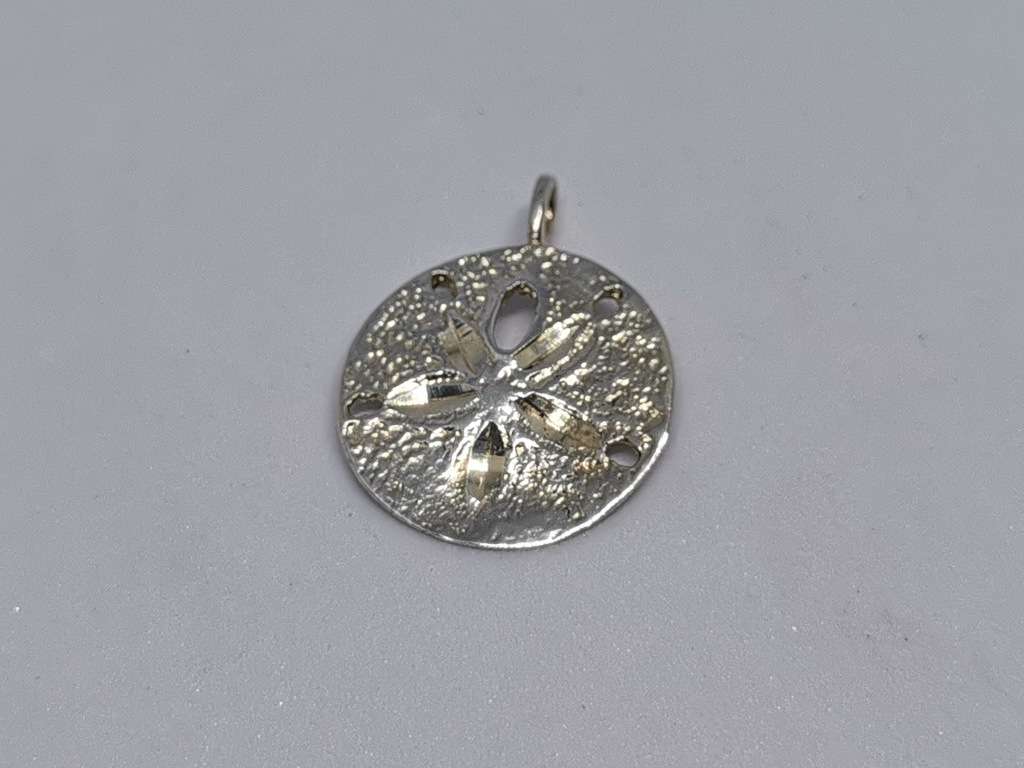 Silver Pansy Shell Pendant